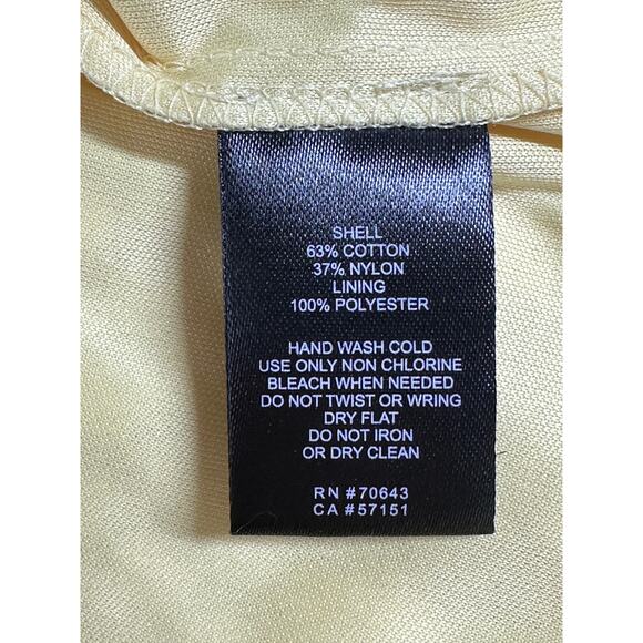 Jessica‎ Howard Dress Womens 12 Petite Yellow Sleeveless Lace Shift Boho Summer - Picture 7 of 10